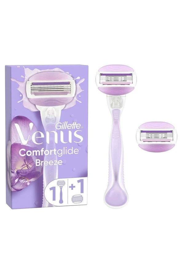 Gillette Venus Comfort Glide Breeze Tıraş Makinesi + 2 Adet Yedek Başlık ürün görseli 1