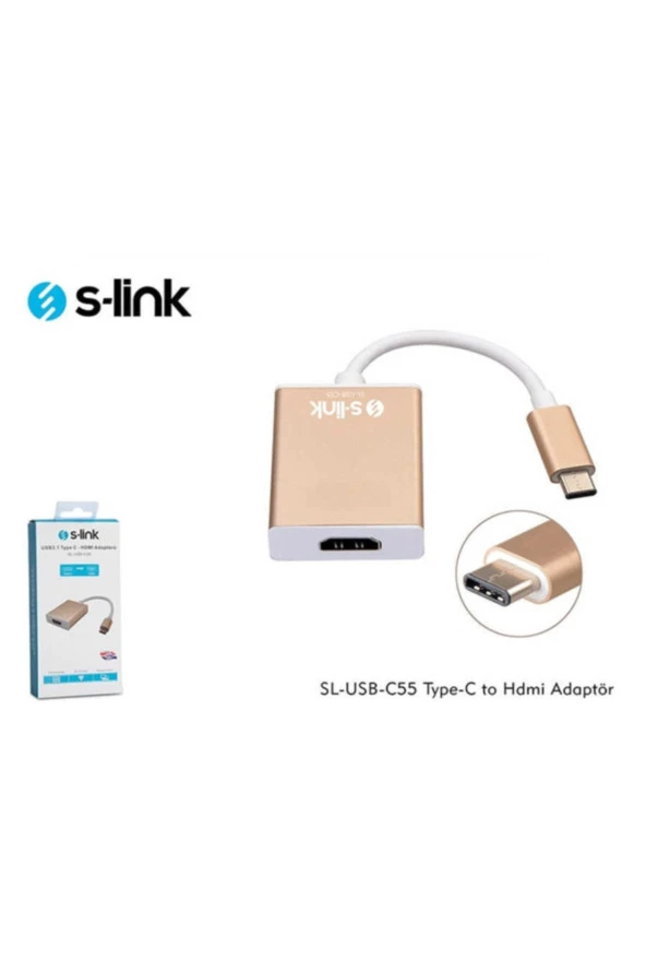 S-link SL-USB-C55 Type-C to Hdmi Adaptör ürün görseli 1