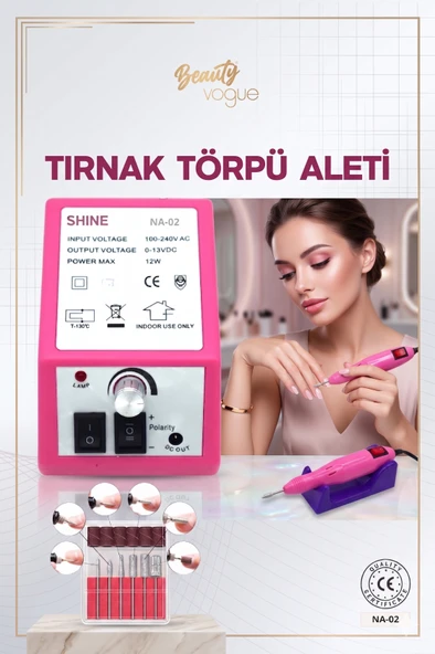 Protez Tırnak Freze Makinesi Manikür Pedikür Tırnak Törpü Cihazı Elektrikli 6 Başlık Tırnak Makinesi ürün görseli 1