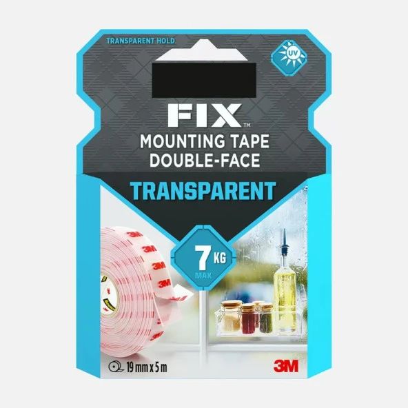 Şeffaf Montaj Bandı 19mm x 5m ürün görseli 1