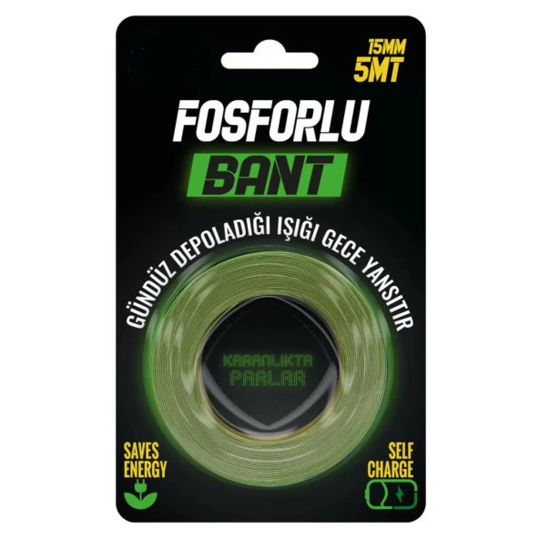 Yapışkanlı Fosforlu Bant 15mm X 5mt ürün görseli 1
