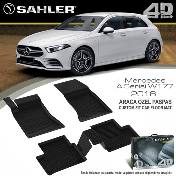 Mercedes A Serisi W177 2018+ Uyumlu SAHLER Araca Özel 4.5D Havuzlu Oto Paspas - Mercedes W177 HB/Sedan ürün görseli 1