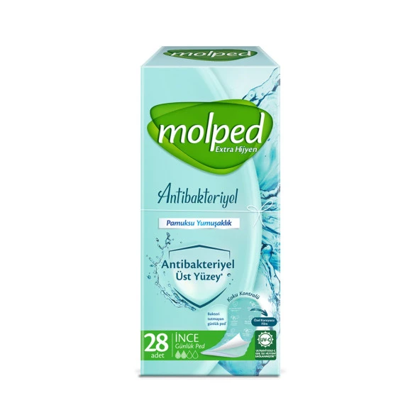 Molped Antibakteriyel Günlük Ped İnce 28x4 112 Adet ürün görseli 1