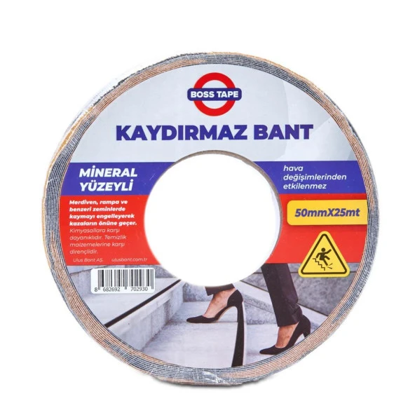 Sarı-Siyah Zemin Kaydırmazlık Bandı 50X25m ürün görseli 1