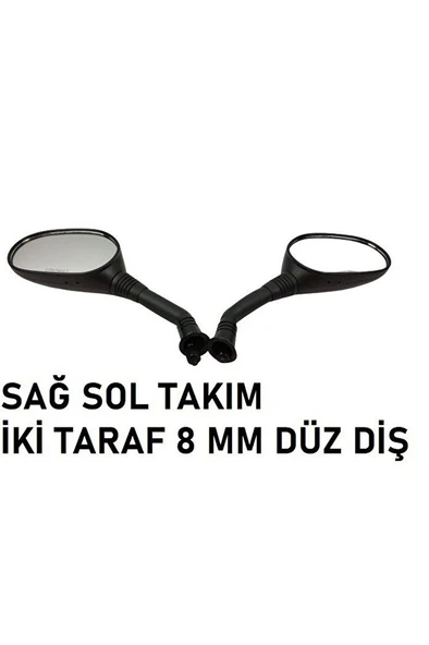 Honda Activa 125 S- Spacy 110-Spontini 110 Uyumlu Ayna Takım 8 Mm Düz Diş  Arasmto ürün görseli 1
