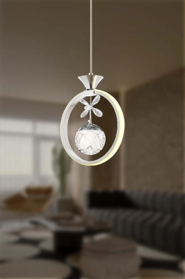 Eray Aydınlatma 1125-1 Krom Led Avize - Resim 2