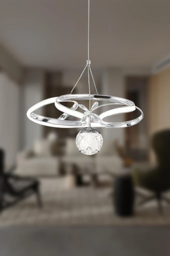 Eray Aydınlatma 2578-40 Krom Led Avize ürün görseli 1