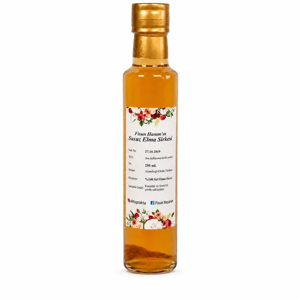 Ordu Organik Pazar Susuz Elma Sirkesi 250 Ml ürün görseli 1