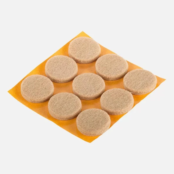 2 Paket Kendinden Yapışkanlı Sandalye Masa Koltuk Altı Parke Koruma Keçesi 25mm Çap ürün görseli 1