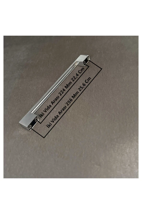 Star Parlak Krom Mutfak Dolap Çekmece Köprü Kulp 224 mm 256 mm (22,4 cm - 25,6 cm) 2 Adet ürün görseli 1