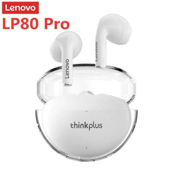 Lenovo LP80PRO Bluetooth 5.3 Kablosuz Kulaklık TWS Beyaz ürün görseli 1