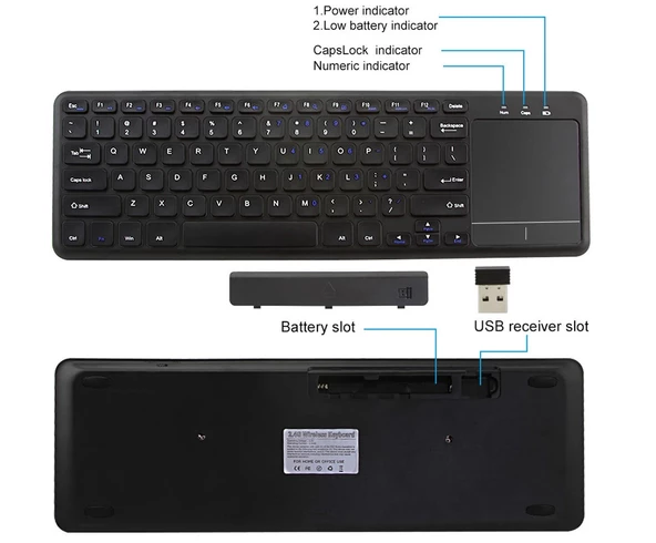 Hadron HDX2505 Kablosuz Bluetooth Klavye Touch Pad - Resim 7
