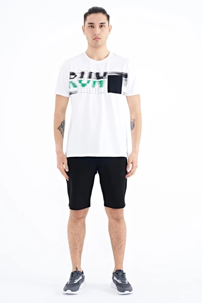 Tommy Life Beyaz Ön Cep Detaylı Baskılı Standart Kalıp Erkek T-shirt - 88200 ürün görseli 1