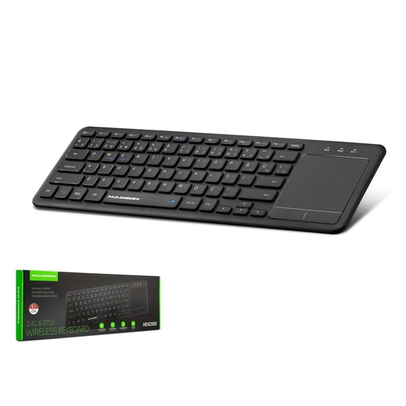 Hadron HDX2505 Kablosuz Bluetooth Klavye Touch Pad ürün görseli 1