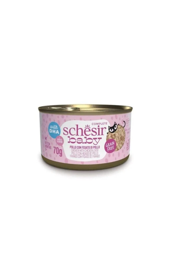Schesir After Dark Babycat Tavuklu ve Ciğerli Yavru Kedi Konservesi 70gr ürün görseli 1