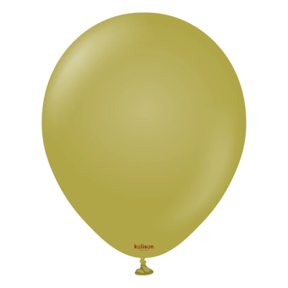 Retro Zeytin Pastel Balon 5 li ürün görseli 1