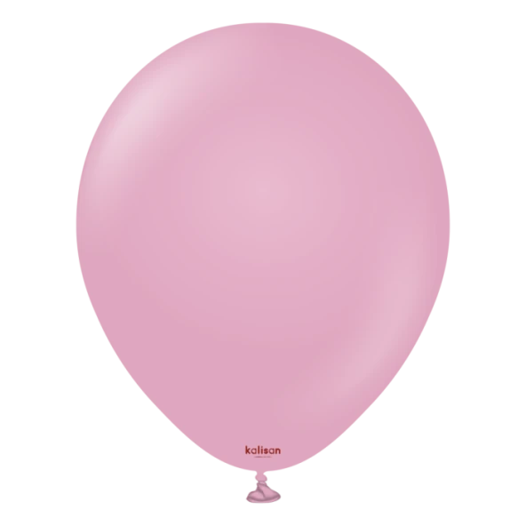 Retro Toz Pembe Pastel Balon 5 li ürün görseli 1