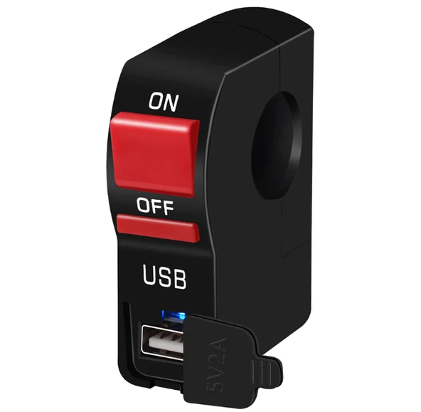 Motosiklet Telefon USB Şarj ve Far Anahtarı ürün görseli 1