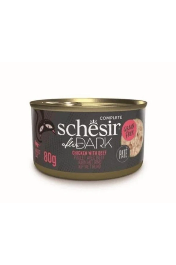 Schesir After Dark Tavuklu ve Sığır Etli Yetişkin Kedi Konservesi 80gr ürün görseli 1
