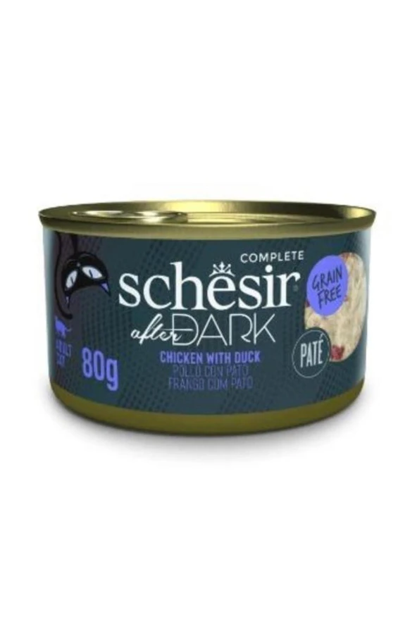 Schesir After Dark Pate Tavuklu ve Ördekli Yetişkin Kedi Konservesi 80gr ürün görseli 1