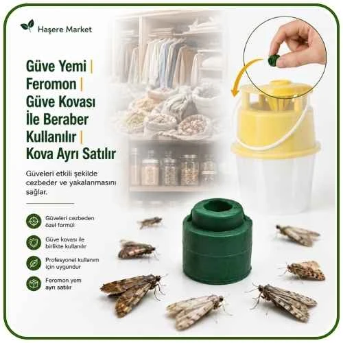 Güve Feromon Kapsülü | Güve Kovası İle Beraber Kullanılır | Kova Ayrı Satılır ürün görseli 1