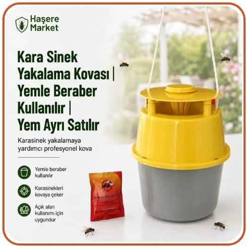 Kara Sinek Yakalama Kovası | Yemle Beraber Kullanılır | Yem Ayrı Satılır ürün görseli 1