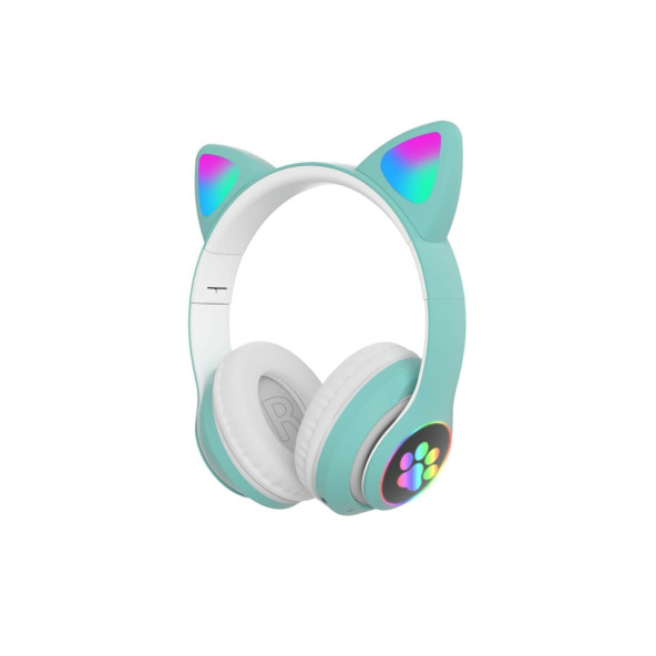 Sonia Bass A Kalite Kedi Kulağı Detaylı Bluetooth Kablosuz Rengarenk Işıklı Rgb Oyuncu Kulaklık ürün görseli 1