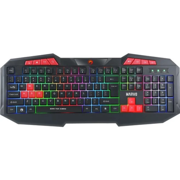 Marvo K602TR Wired Membrane Switch 26-Tuş Anti-Ghost Rgb Gaming Klavye ürün görseli 1