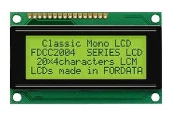 4x20 Karakter Lcd Ekran Yeşil - 2004D ürün görseli 1