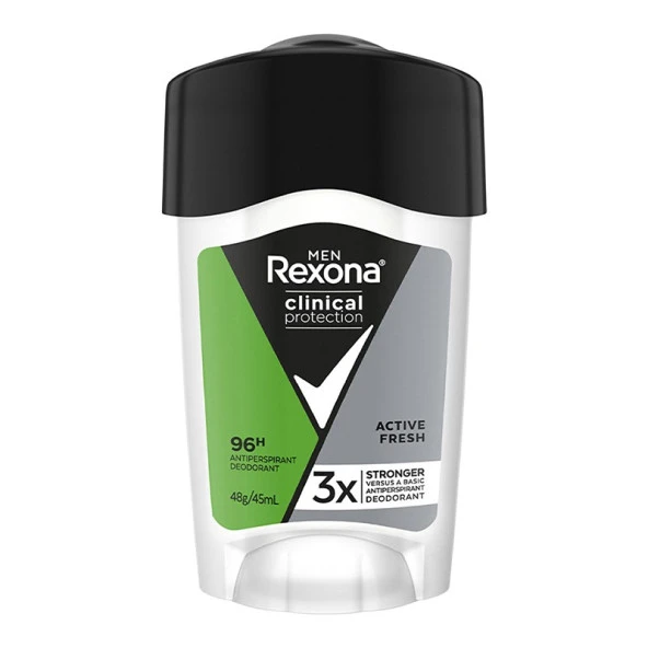 Rexona Men Clinical Protection Erkek Stick Deodorant Active Fresh 45 ml ürün görseli 1