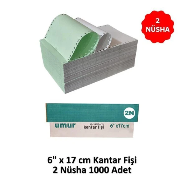 UMUR Kantar Fişi 6x17 2 Nüsha 1000 li ürün görseli 1