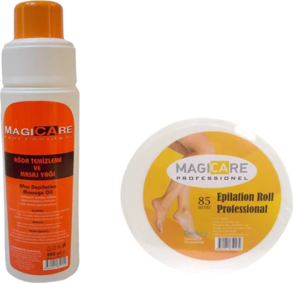 Magicare Ağda Temizleme Ve Masaj Yağı 850 Ml+Magıcare Professıonel 85 Metre Epilation Roll Ağda Bezi ürün görseli 1