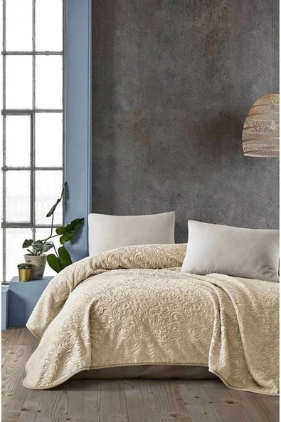 Emboss Battaniye, Çift Kişilik Battaniye, 220x240, Peluş Battaniye, Çeyizlik, ürün görseli 1