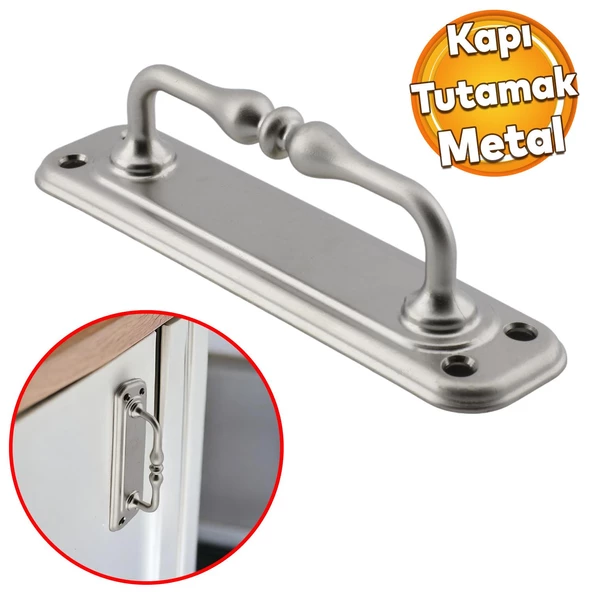 Sürgülü Kapı Çekme Kolu Tutma Kulpu Kulbu Çelik Dış Kapı Tutamağı Kol Krom 14,5 Cm ürün görseli 1