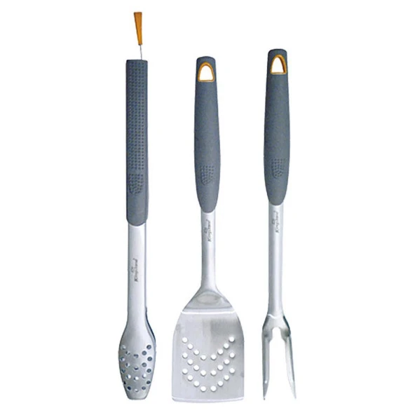 3 Parça Mangal Seti Maşa Çatal Spatula ürün görseli 1