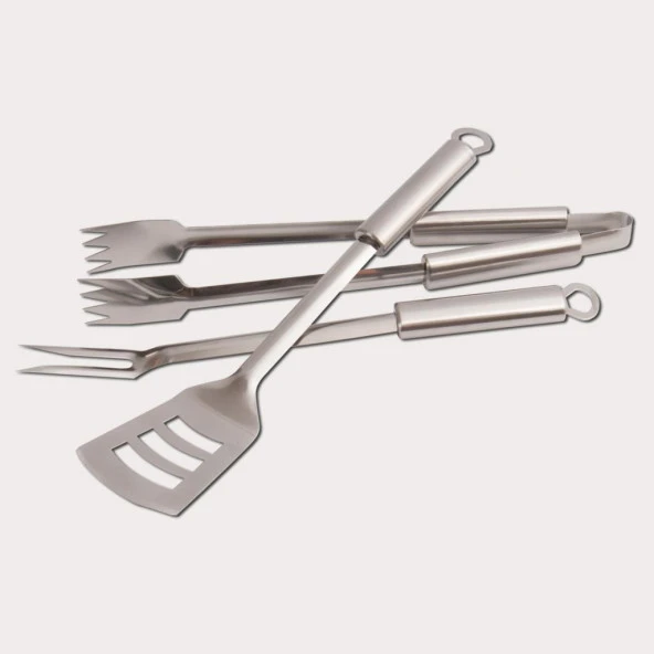 Mangal Seti Maşa Spatula Çatal 3 Parça ürün görseli 1
