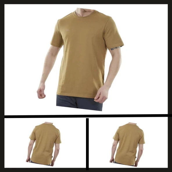 Uyguna-Yakala Camel (600616) Alpinist Lucid Erkek Pamuklu T-shirt-TSH.452 ürün görseli 1