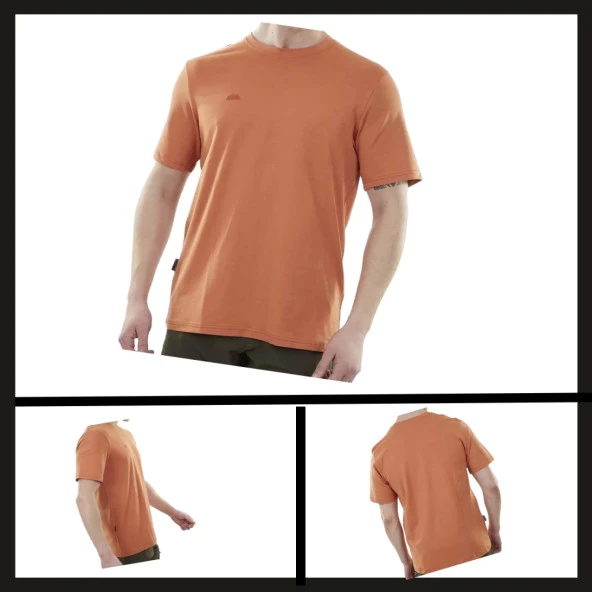 Uyguna-Yakala Kiremit (600616) Alpinist Lucid Erkek Pamuklu T-shirt-TSH.451 ürün görseli 1