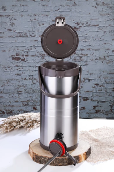 Cooker CKR2009 4.5 Lt Çift Katlı Paslanmaz Çelik Pompalı Termos - Resim 3