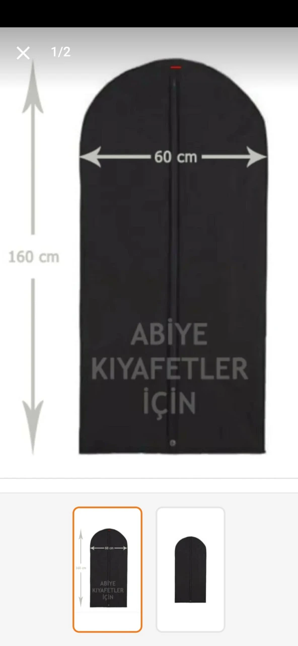 ABİYE ELBİSE KILIFI 10 ADET FERMUARLI GAMBOÇ ürün görseli 1
