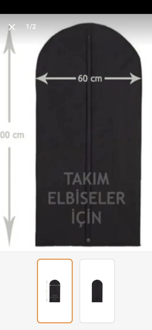 TAKIM ELBİSE KILIFI 10 ADET FERMUARLI GAMBOÇ ürün görseli 1