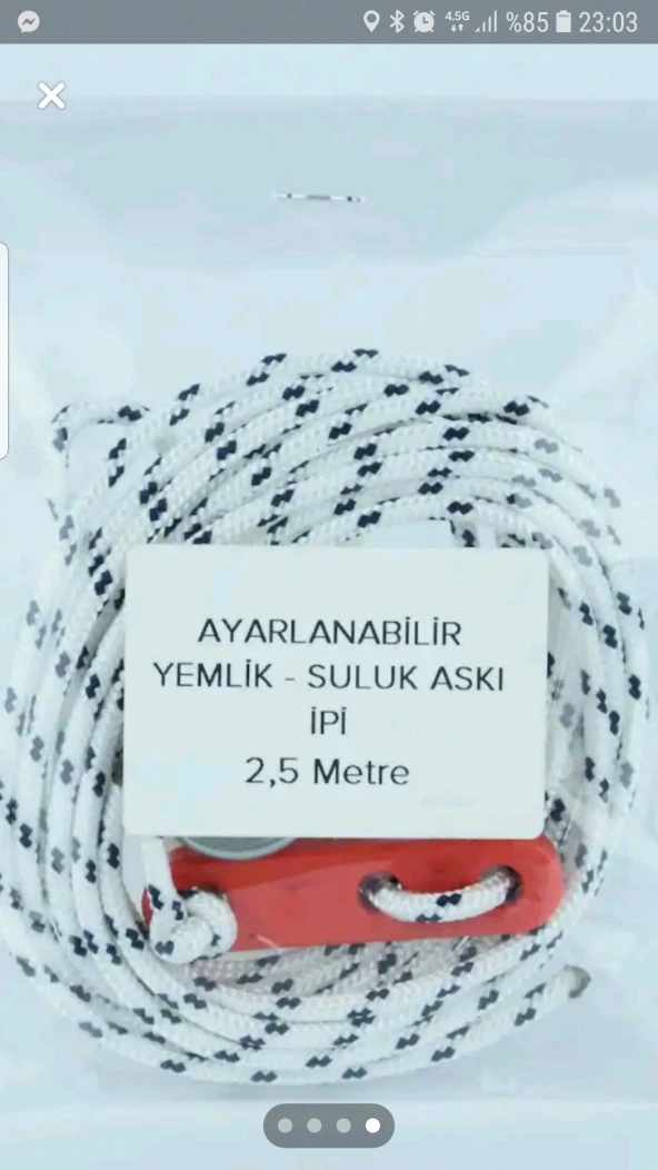 Ayarlanabilir Yemlik Suluk Aski İpi 10 Adet ürün görseli 1