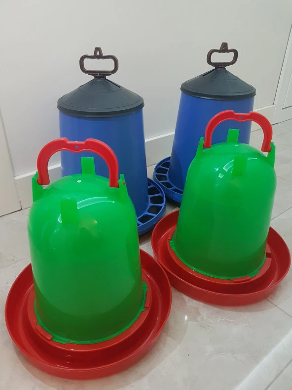 2 Adet Tavuk 15 Kg Yemlik 2 Adet 10 Lt  Suluk ürün görseli 1