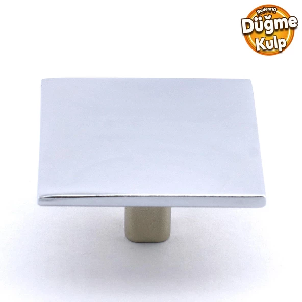 Prizma Düğme Kulp Mobilya Mutfak Dolabı Çekmece Dolap Kulpu Kulbu Kulpları Metal Krom Tek Vidalı ürün görseli 1