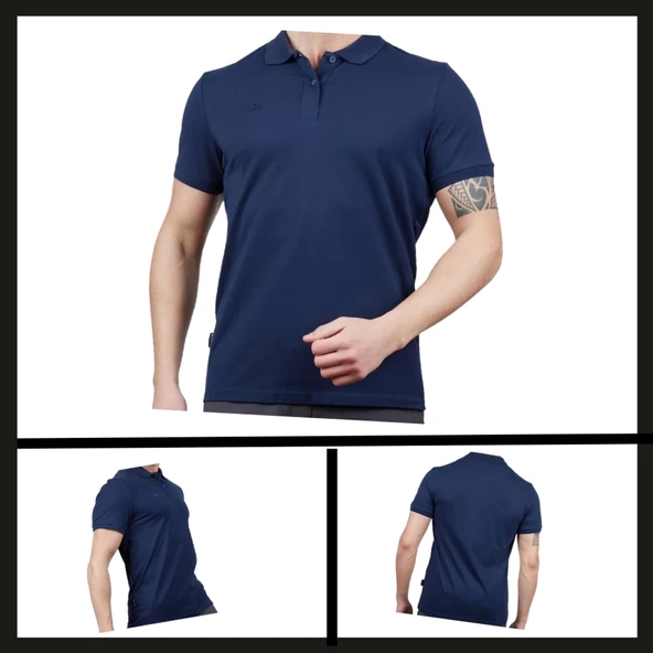 Uyguna-Yakala Indigo (600303) Alpinist Stratus Erkek Polo T-shirt-TSH.430 ürün görseli 1