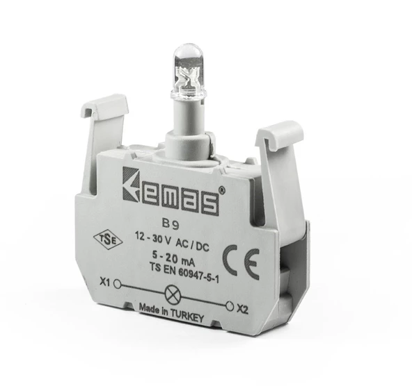 Emas B9 Ledli Sinyal Blok Yeşil 12-30 V Ac/dc ürün görseli 1