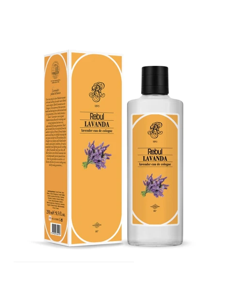 Rebul 80 Derece Lavanda Kolonya Cam Şişe 250 ML ürün görseli 1