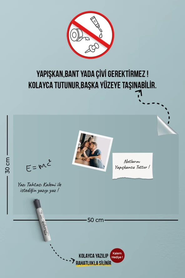 Yapışkansız Kendiliğinden Tutunabilen Şeffaf Akıllı Kağıt 50x70 ürün görseli 1