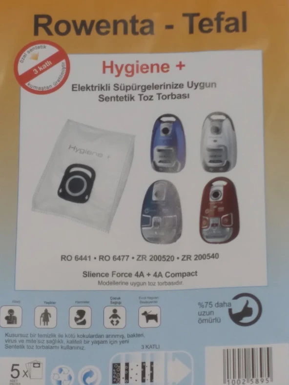 ROWENTA TEFAL SENTETİK ( 3 PAKET 15 ADET ) - Resim 2