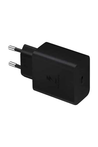 Samsung EP-T4510X Type-C Süper Hızlı Şarj Cihazı 45W Siyah  Türkiye Garantili ürün görseli 1